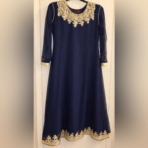 Pakistani Maxi Dress | Embroidered | Perfect for Eid & Parties